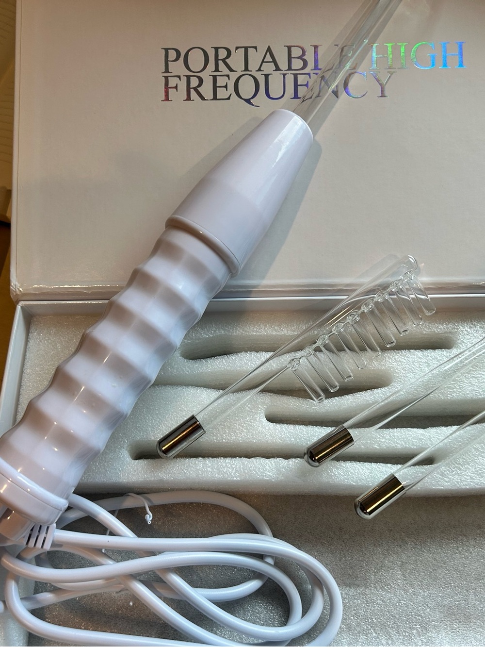 TOMETC Portable High Frequency Wand - White